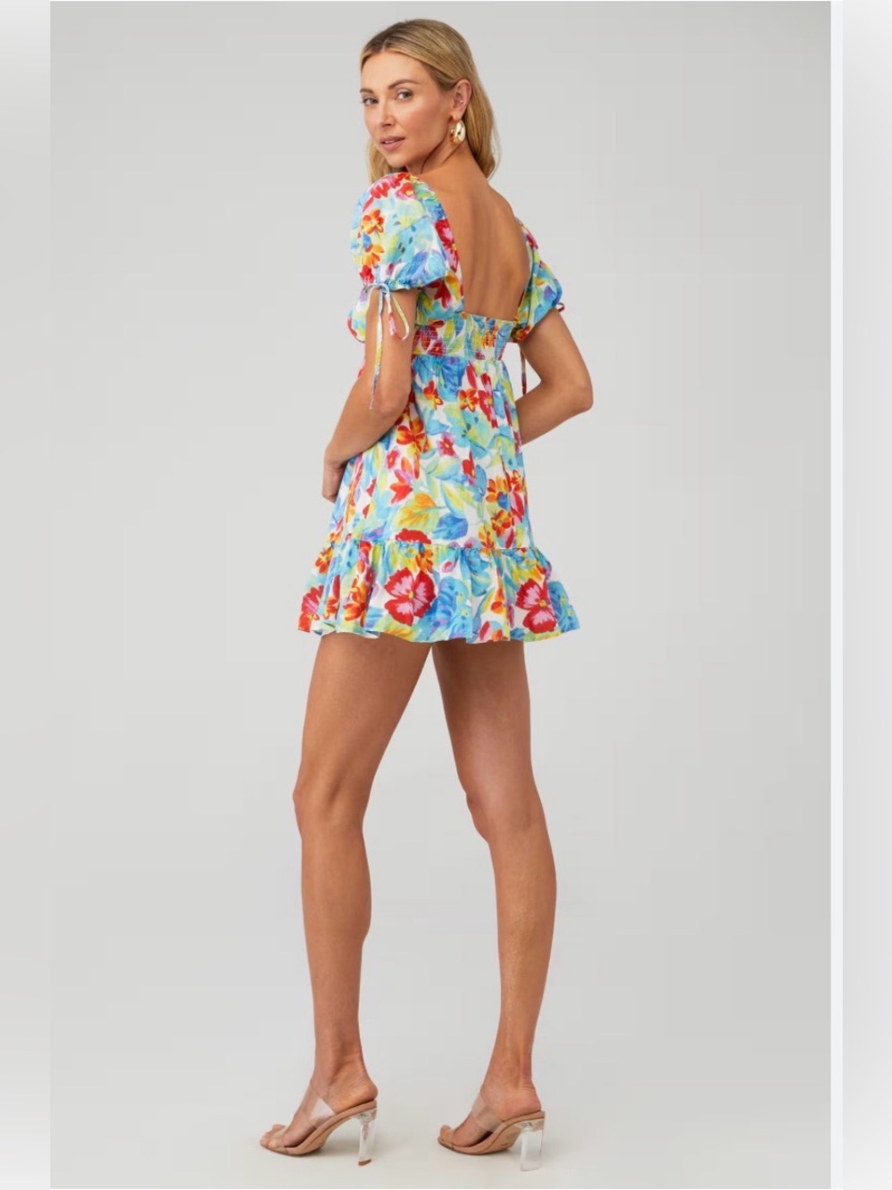 Amanda Uprichard Cicily Dress In Sorrento Print . Size Large - Picture 3 of 9